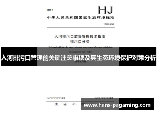 入河排污口管理的关键注意事项及其生态环境保护对策分析 入河排污口管理的关键注意事项及其生态环境保护对策分析